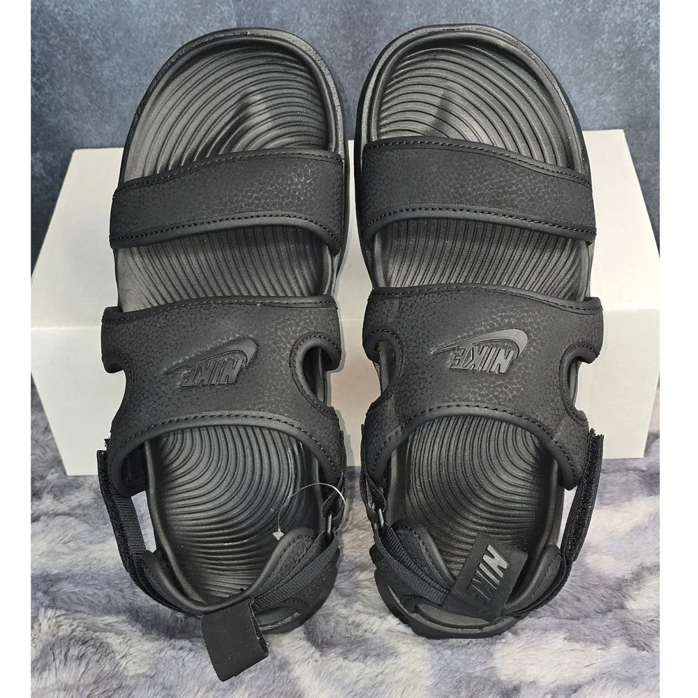 NWOT Nike Owaysis Sandal Triple Black CK9283-001 Sporty Strappy Women Size 8